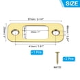thumbnail image 2 of Uxcell Deadbolt Strike Plate, Round Corner Door Backplate Latch Strike Gold, 2 of 6