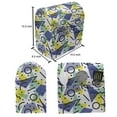 thumbnail image 5 of Modern Lounger Chair Bag, Geometrical Retro 80s Themed Image Lines Circles and Spots Print, High Capacity Storage with Handle Container, Lounger Size, Blue Yellow and Black, by Ambesonne, 5 of 5
