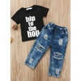 thumbnail image 2 of Newborn Toddler Infant Baby Boy Clothes Set T-shirt Top Tee +Denim Pants Outfits, 2 of 6