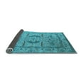 thumbnail image 2 of Ahgly Company Indoor Round Oriental Light Blue Industrial Area Rugs, 3' Round, 2 of 4