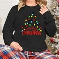 thumbnail image 7 of Christmas Trees Sweatshirt for Women Merry and Bright Christmas Shirts Xmas Holiday Party Long Sleeve Pullover Tops, 7 of 7