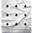thumbnail image 1 of Soimoi Black polyester Crepe Fabric Butidar Jamdani Print Sewing Fabric Yard 52 Inch Wide, 1 of 2