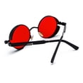 thumbnail image 3 of Lunettes de Soleil Rondes Rétro Hommes Femmes Lunettes de Protection Lentille Ronde Noir Rouge, 3 of 4