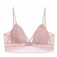 thumbnail image 1 of Sujetador de copa triangular ultrafino para mujer, ropa interior inalámbrica, sujetador de encaje sin espalda grande con espalda en forma de U y hombros descubiertos para mujer, 1 of 6