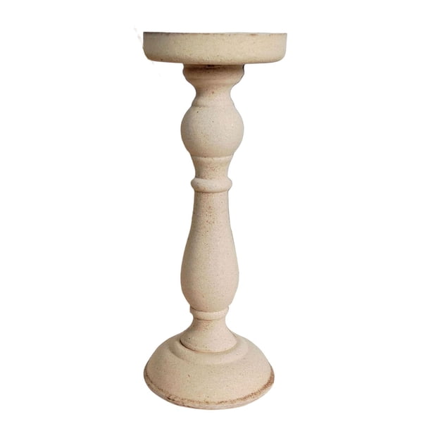 Soporte de candelabro de madera sin terminar, accesorio fotográfico, decoración de centro de mesa, candelero, Base de zócalo, pilar romano para 26CM