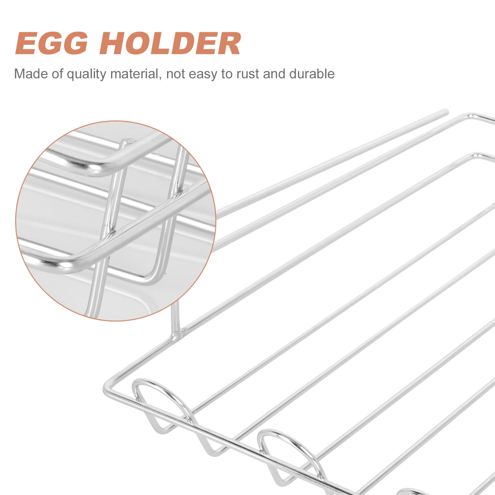 IBASETOY 1Set Stainless Steel Egg Organizer Fridge Beer Rack Practical Design for Kitchen Use