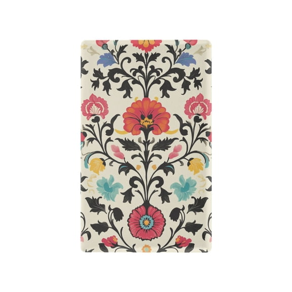 Yayeee Blank Wall Plate Cover 1-Gang 4.5"x2.7" Home Unused Decorative Outlet, Beige Red Floral