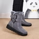 thumbnail image 5 of Zapatos planos para caminar para mujer botas medias impermeables zapatos antideslizantes para viajes al aire libre, 5 of 9