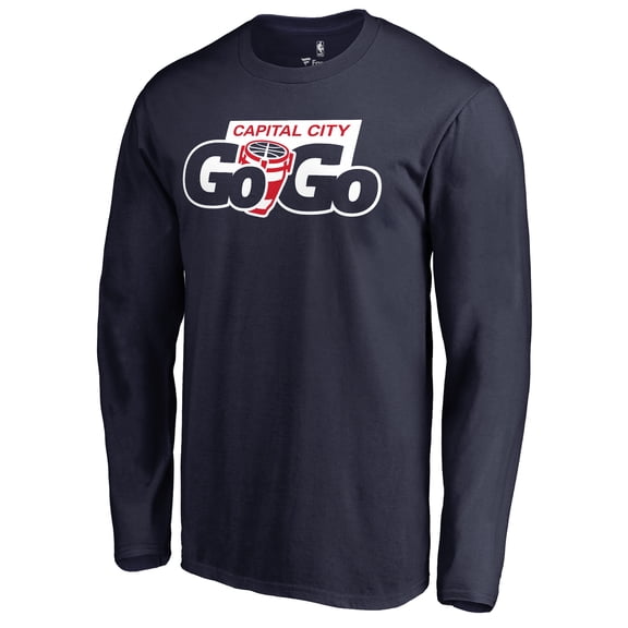 Men's Navy Capital City Go-Go Primary Logo Long Sleeve T-Shirt