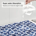 thumbnail image 6 of Kdxio Blue Ink Flowers for Dish Drying Mat,24*18 inch Absorbent Dish Drainer Kitchen Counter,Large Size Dish Drying Pad for Countertops,Draining Racks, 6 of 9