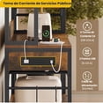 thumbnail image 4 of Wumubs para Cocina, Gabinete para Vinos con Toma de Corriente y 8 Ganchos, Cantina Bar Mueble para Casa, Estante para Vinos y Copas, Gabinetes de Almacenamiento, 120 * 40 * 170cm, 4 of 7