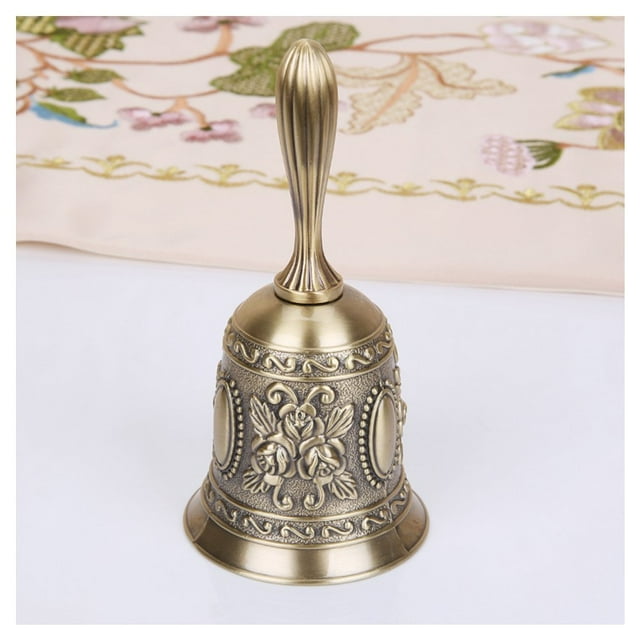 AMERTEER Metal Bells Hand Bell European Style for Restaurant Bar Counter Wedding Bells