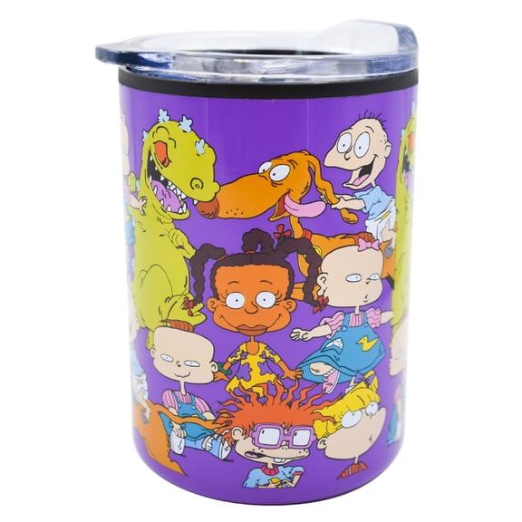 Vaso Térmico Acero Inoxidable Ambient 21 Diseño Rugrats con Tapa Deslizable Transparente 350 ml