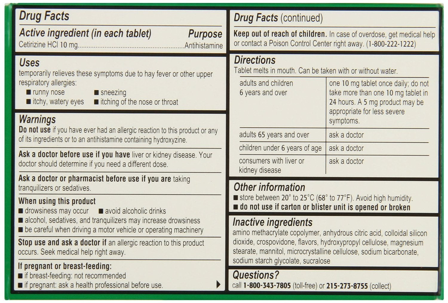 Zyrtec 24 Hour Allergy Dissolve Tablets, Citrus 12 ea (Pack of 2)