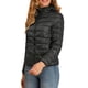 thumbnail image 4 of Chaqueta acolchada para mujer Inspire Chic con cuello alto, ligera, con capucha y cierre, talla XL, color negro, 4 of 6