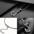 thumbnail image 5 of Jewmon Fishhook Necklace for Men Stainless Steel Fish Hook Pendant Chain Gift for Him, 5 of 6