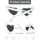thumbnail image 5 of Gafas de sol Ricawa Heart Vintage Cat Eye Love Heart, paquete de 8, blancas, 5 of 7