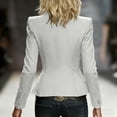 thumbnail image 3 of Blazers para las Mujeres Negocios Casual Manga Larga Solapa Cremallera Slim Fit Blazer de Trabajo, Chaqueta de Oficina Blazers de Negocios de las Mujeres, 3 of 7