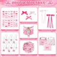 thumbnail image 3 of 122 Bow Party Favors Set Gift Pink Birthday Decorations Classroom School Reward For Coquette Friendship Bracelets Goodie Bag Stuffers, 3 of 6