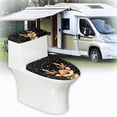 thumbnail image 6 of HELLHERO Reindeer Snowflake Toilet Top Cover Set Universal Toilet Lid Cover and Toilet Tank Lid Cover & 2 Pieces Elastic Bottom Adjustable, 6 of 8