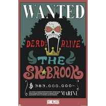 One Piece - Brook Wanted Poster Wall Poster, 14.725" x 22.375"