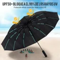 thumbnail image 4 of 60 Varillas Paraguas Plegable Automático,Paraguas de Bolsillo para Lluvia y Sol, Sombrilla Plegable Grande Resistente al Viento y Lluvia con Protección UV, Portátil para Hombres y Mujeres, 4 of 6