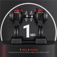 thumbnail image 4 of Renwick 3-In-1 Quick-Adjustable Dumbbell Weight Set, Black, 46.41 lb, 4 of 7