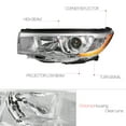 thumbnail image 3 of DNA Motoring For 14-16 Toyota Highlander Chrome Amber Corner Projector Headlight Lamps Pair, 3 of 5