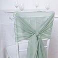 thumbnail image 4 of BalsaCircle 50 Silver Extra Premium Chiffon Chair Sashes Bows Ties Ceremony, 4 of 7