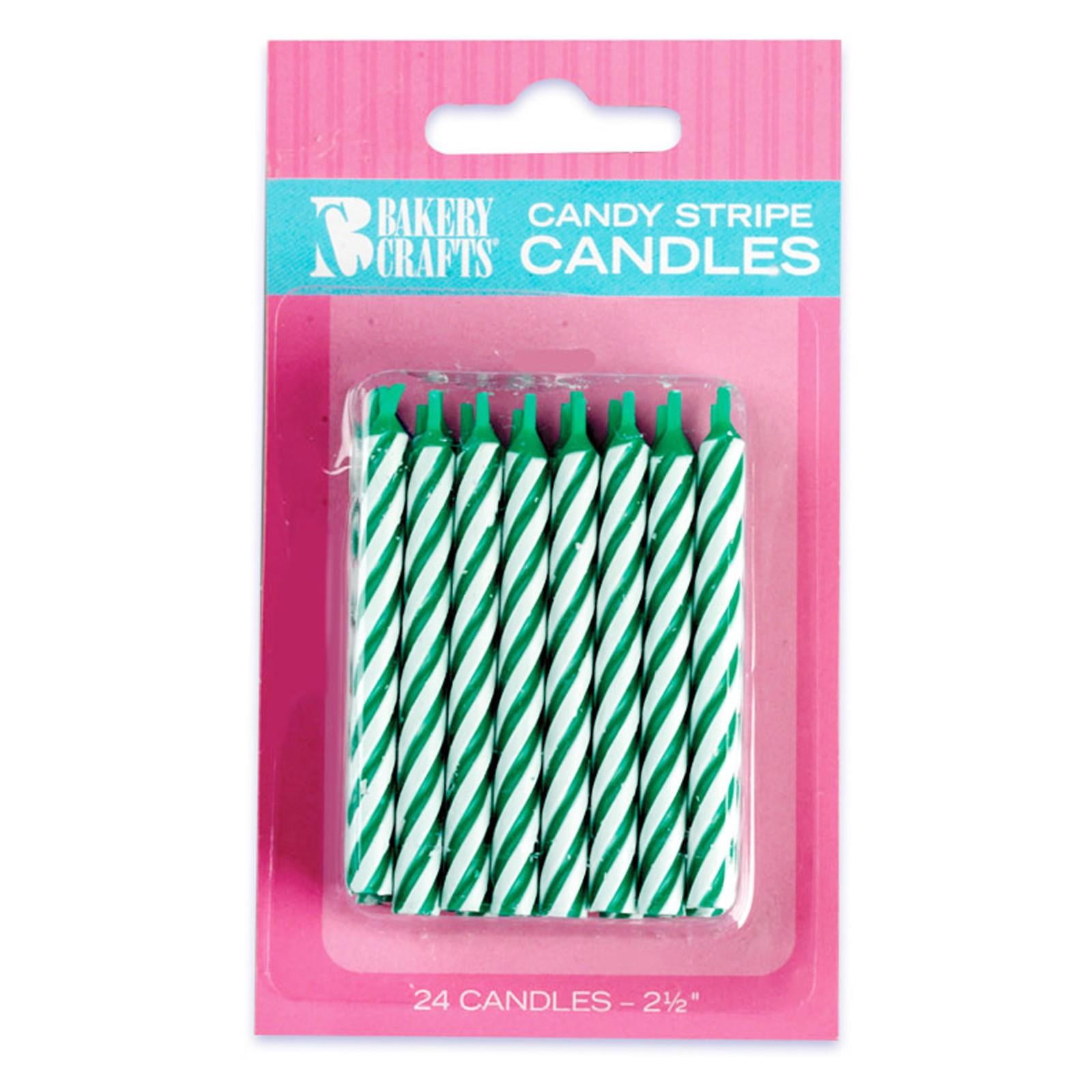 Assorted 72ct Striped Birthday Candles 