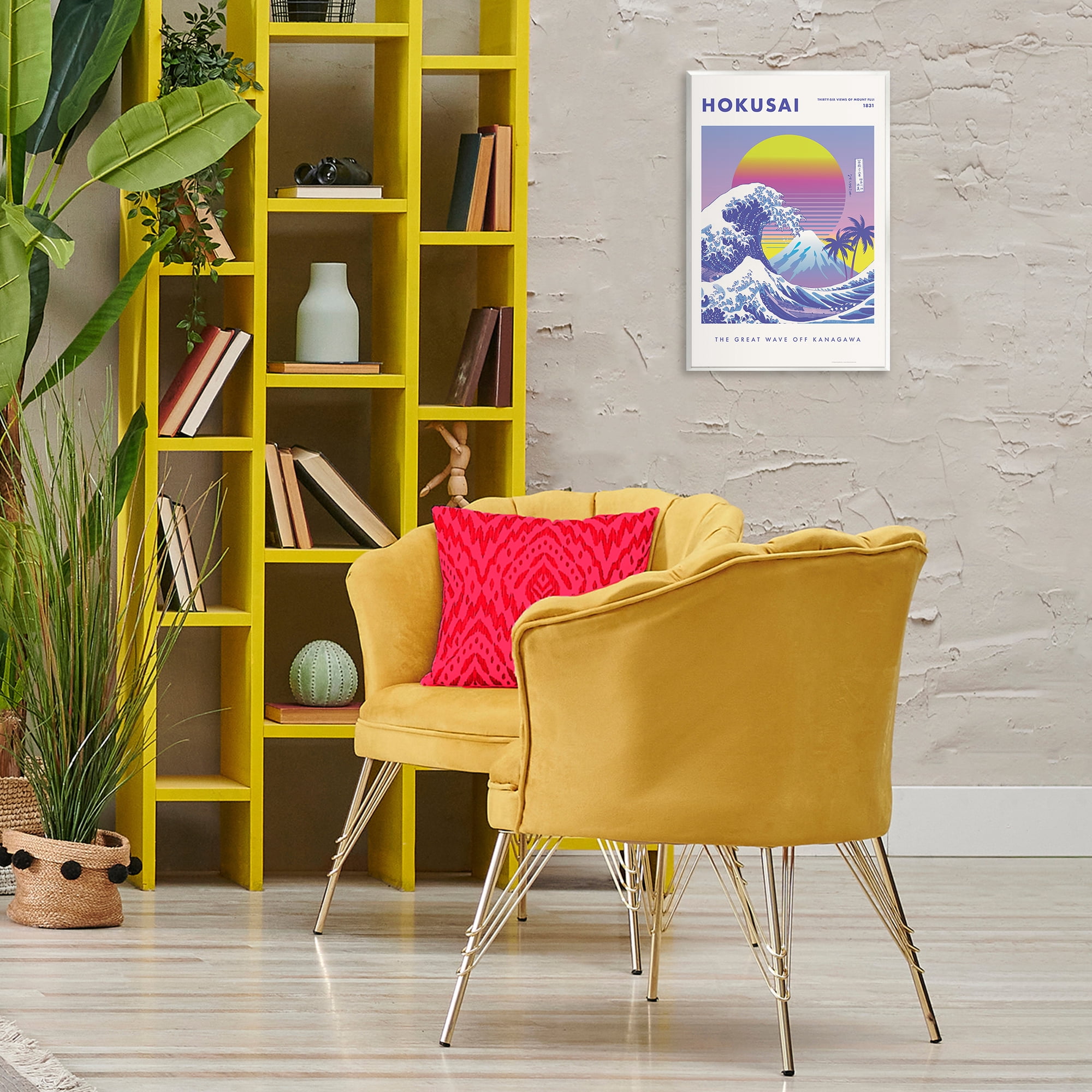 Stupell Industries Hokusai Tropical Wave Nautical & Beach Painting Unframed Art Print Wall Art, 13 x 19