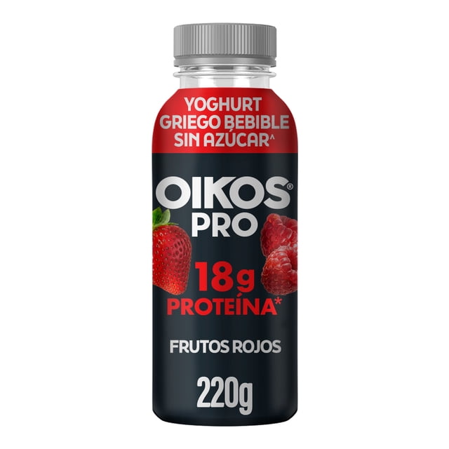 Yogurt bebible Oikos Pro frutos rojos sin azúcar añadida 18 g de proteína 220g