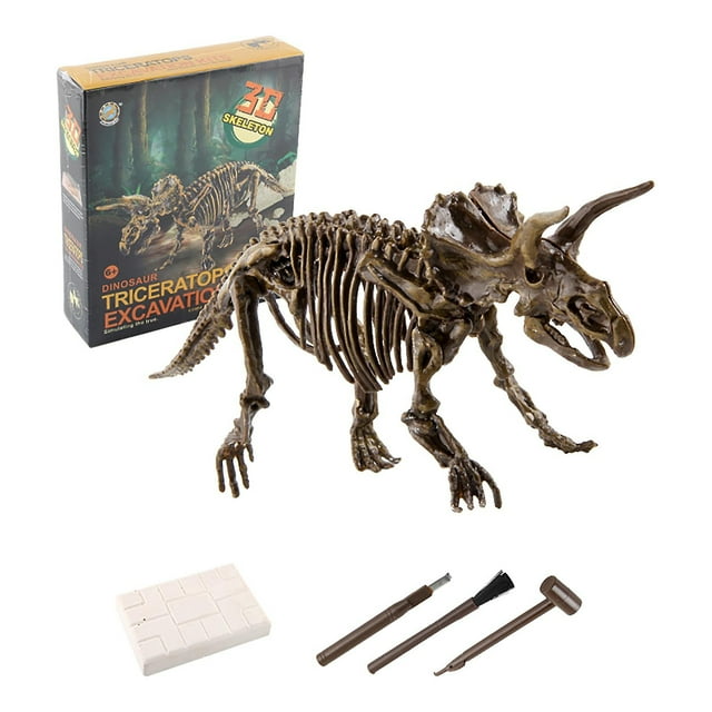 Kit de excavación de fósiles de dinosaurios, juguetes luminosos excavados a mano