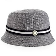 No Boundaries - Herringbone Boater Hat