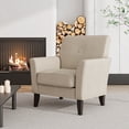 thumbnail image 2 of AUU Dorset Arm Accent Chair with Comfortable Upholstery and Solid Wood Legs – Cozy Armchair for Living Room, Bedroom, or Reading Area, 2 of 9