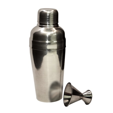 Home Brew Ohio Stainless Steel Cocktail Shaker 300ml and Jigger 1/2oz X 2oz