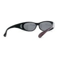 thumbnail image 4 of Womens Glare Blocking Polarized Lens 60mm Fit Over Oval Sunglasses Red - Black, 4 of 4