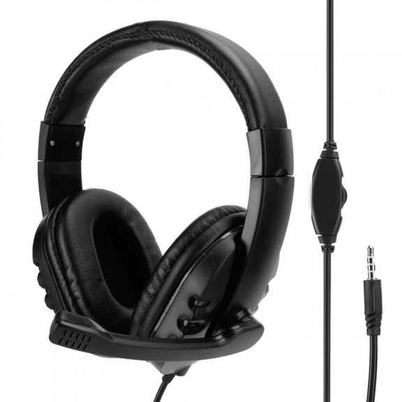 3.5mm with Microphone Head‑mounted Gaming Headphone for PlayStation 4 Game Machineblack