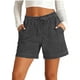thumbnail image 3 of TaTaai Women's High Waist Fitness Shorts Denim-Like Fabric Solid Color Stretch Leggings with Two Side Pockets for Gym and Daily Activities Gift, 3 of 9