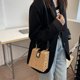 thumbnail image 4 of Bolso Bandolera Pearl Handheld Ladies Woven Bag Portable Summer Beach Bag (Khaki), 4 of 9
