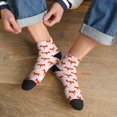 thumbnail image 3 of Fuzoiu cute fox pink Print Adult Socks, Crew Moisture-wicking Socks, Unisex Cushion Crew Socks,Casual Sports Ankle Socks, 3 of 7