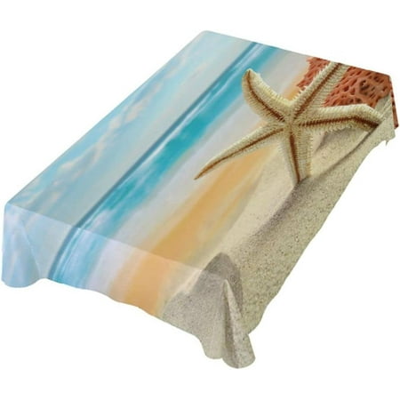 

Hyjoy 54x54 in Tropical Beach Rectangle Tablecloth Dinner Table Cover for Outdoor & Indoor Patio Picnic BBQ Holiday Party