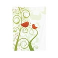 thumbnail image 2 of YFYANG Anti-Pilling Ultra-Soft Micro Fleece Cover Blanket for Bed Sofa, Green Vine Birdie Throw Blanket for All Seasons, 50"x40", 2 of 9