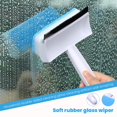 thumbnail image 2 of 2-in-1 Window Cleaner Window Squeegee Soft Non-woven Sponge Wiper Scraper 2pcs, 2 of 5