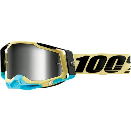 100% Racecraft 2 Airblast Goggles (One Size Fits All, Arbis / Silver Mirror Lens)
