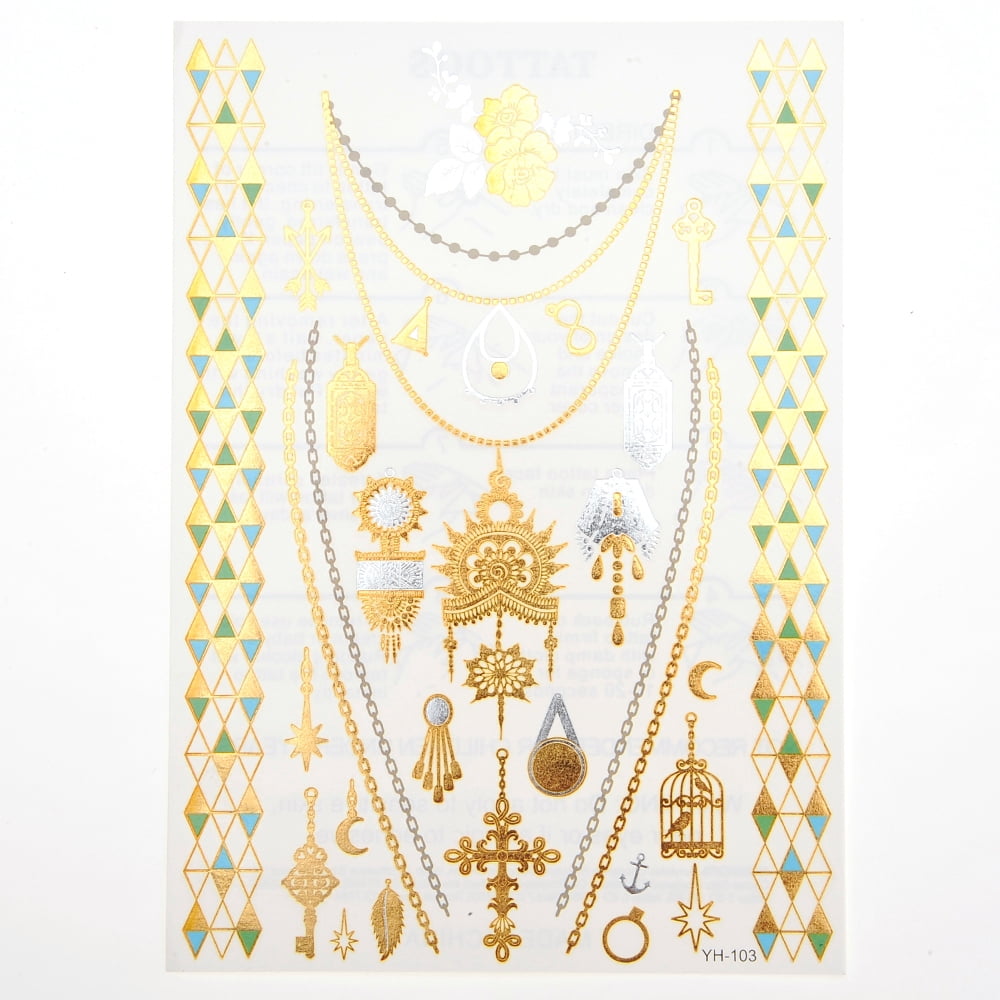 PlayWorld Temporary Tattoos Women and Teen Girls Jewelry