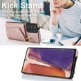 thumbnail image 4 of Phone Case for Samsung Galaxy Note 20 Ultra 5G Wallet Cover with Screen Protector Ring Stand Card Holder Crossbody Strap Cell Note20 Plus Notes 20Ultra Note20+ U + 20+ Twenty Not S20 Women Rose Gold, 4 of 13