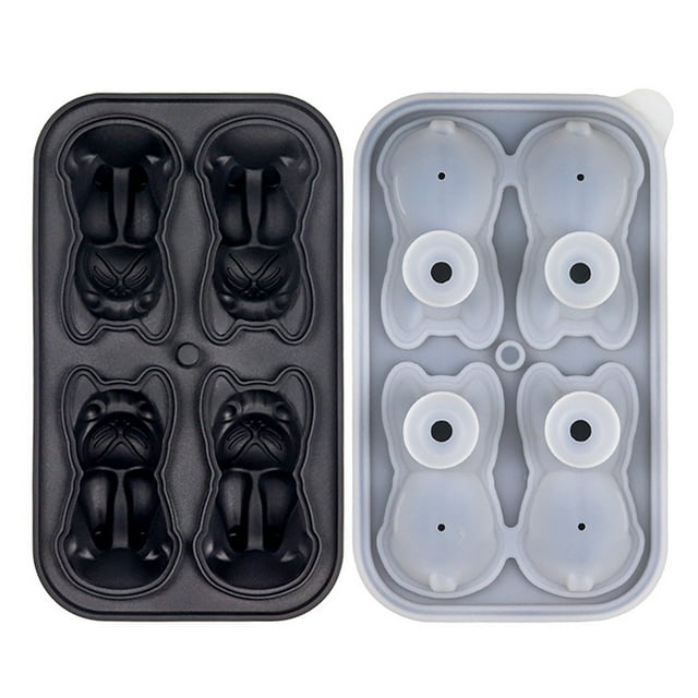 Hydrating Silicone Ice Cube With Fun Shapes Silicone Ice Cube Trays For Freezer Ice Cube Tray With Funnel Lid Easy Release Ice For Cocktail Whiskey 1pc-A
