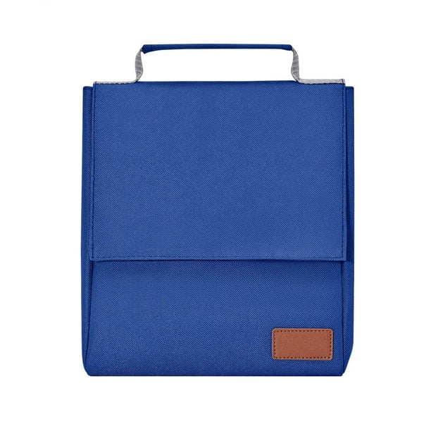 Lonchera con interior metalizado-Estefa azul 21.5 x 25 x 12