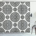 thumbnail image 1 of Ambesonne Mandala Shower Curtain, Oriental Mandala Design, 69"Wx75"L, Black and White, 1 of 3